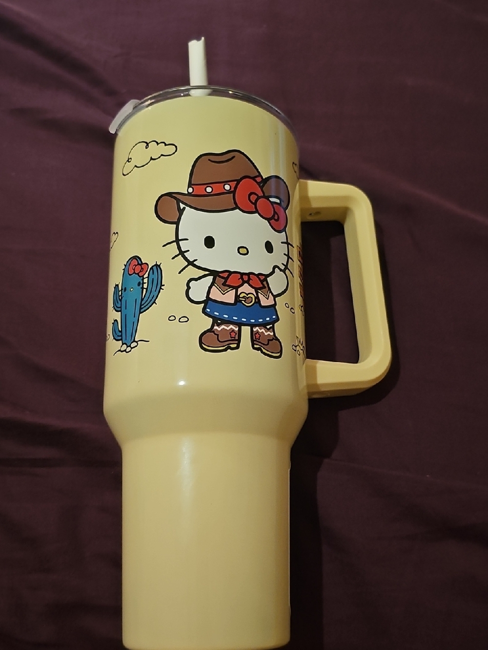 HELLO KITTY H-E-B WESTERN TUMBLER NWT